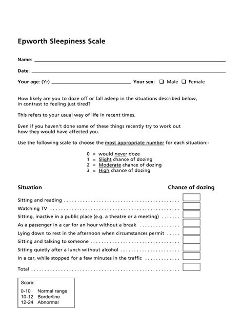 epworth sleepiness scale online.